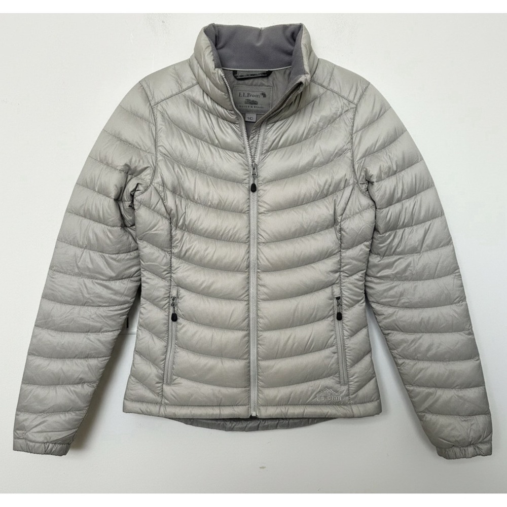 LL Bean Womens Ultralight 850 Down Jacket S Gray Puffer Gorpcore Outdoor Trail